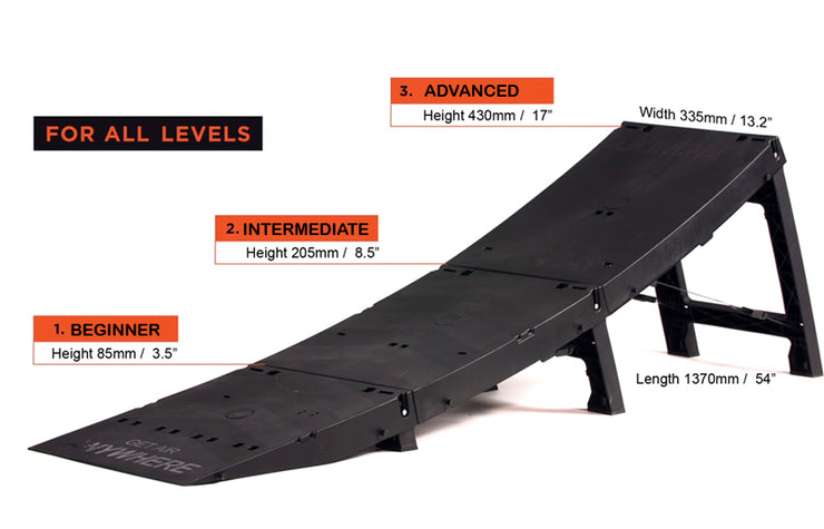 GET AIR ANYWHERE Jumpack 'Pro' 3 Stage Jump Ramp